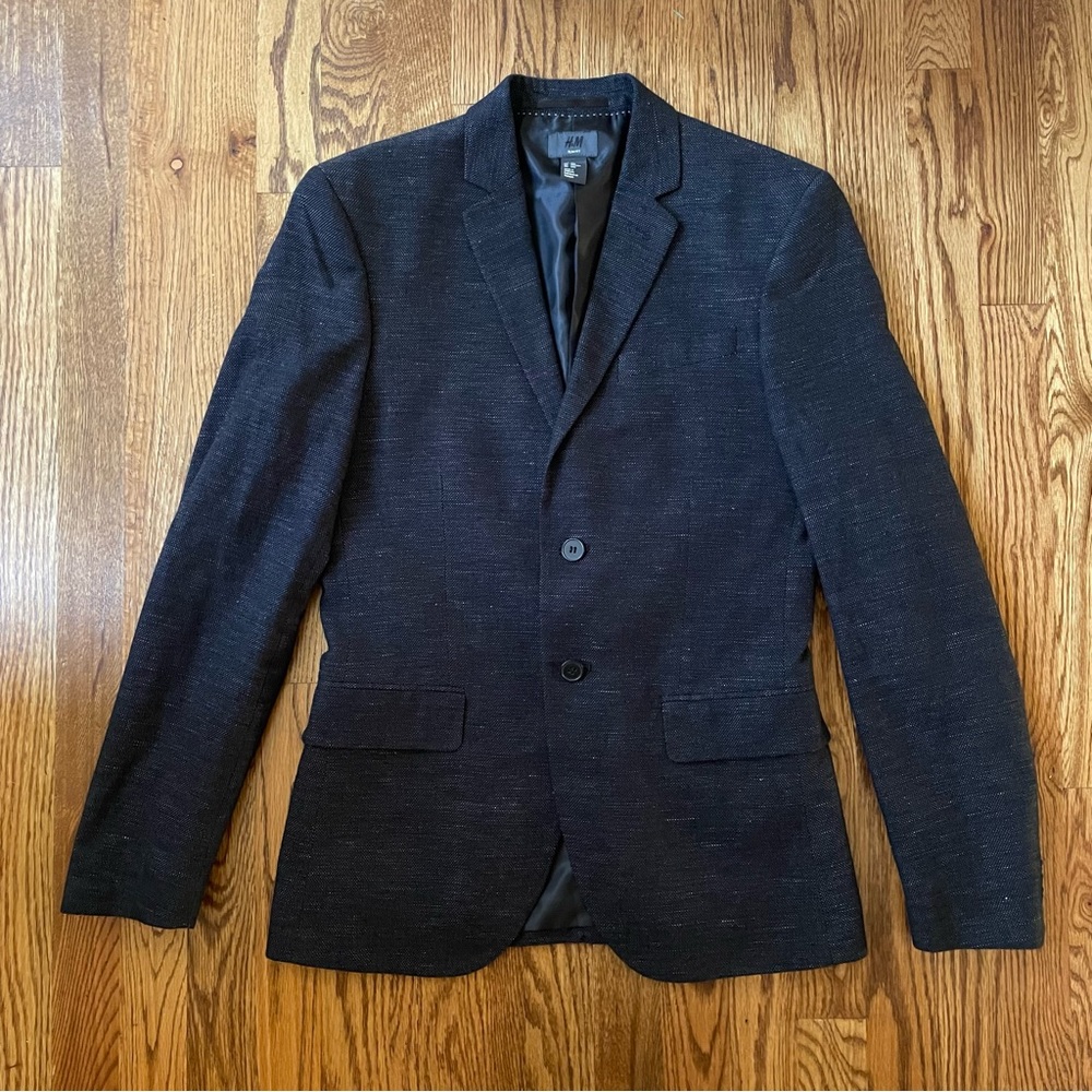 H&M Blazer Dark Textured Grey 36R